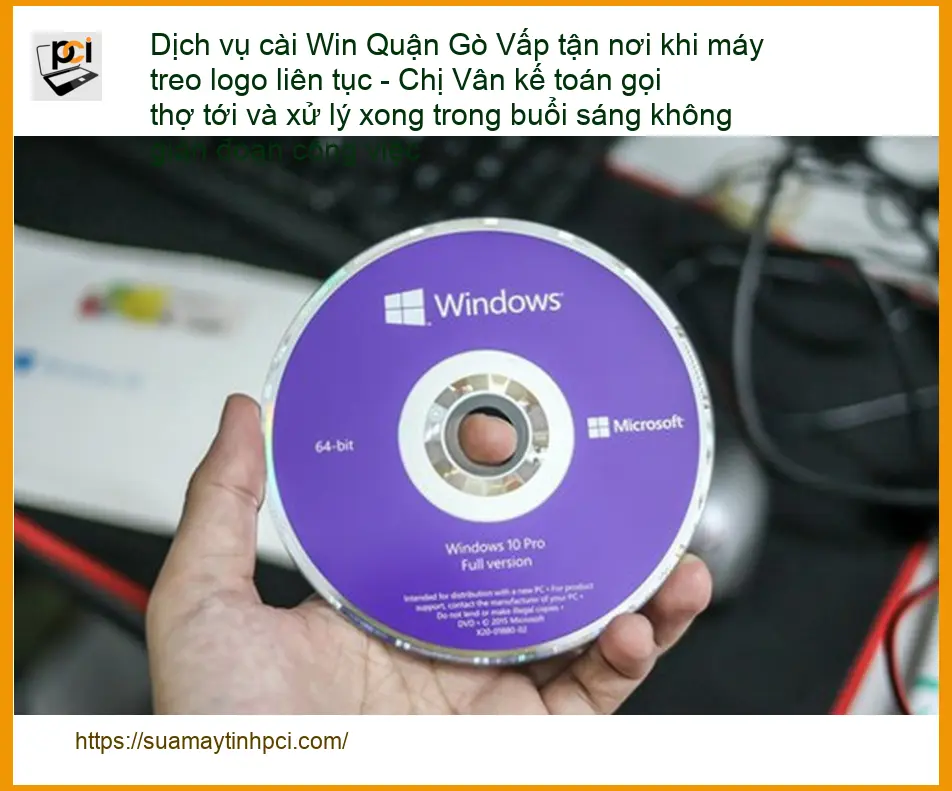 Cài Win Quận Gò Vấp máy treo logo – Khắc phục tận nơi lấy liền