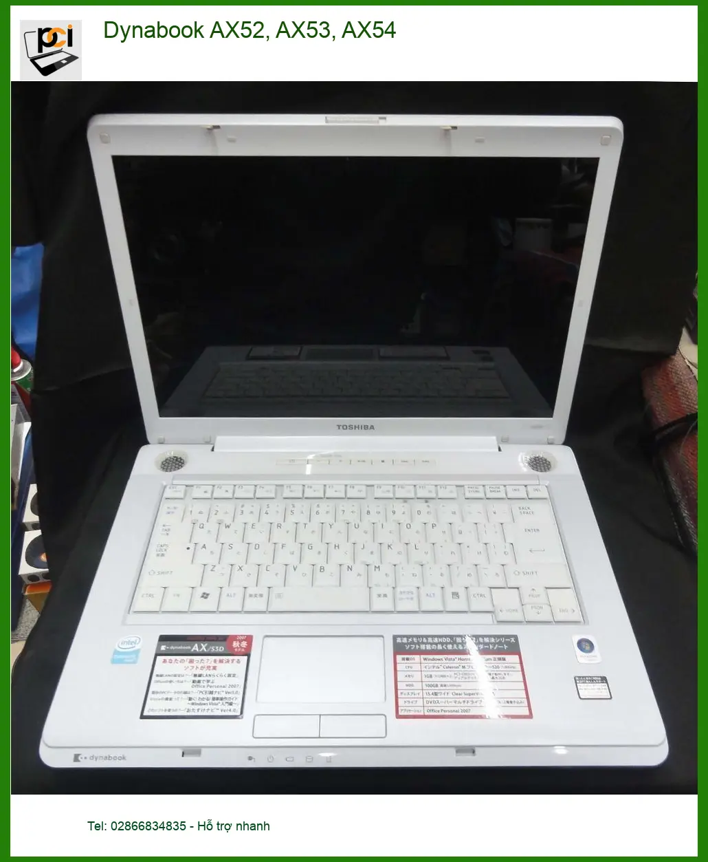 Sửa Webcam Laptop Dynabook AX52, AX53, AX54 - Lấy Liền, Giá Rẻ TPHCM