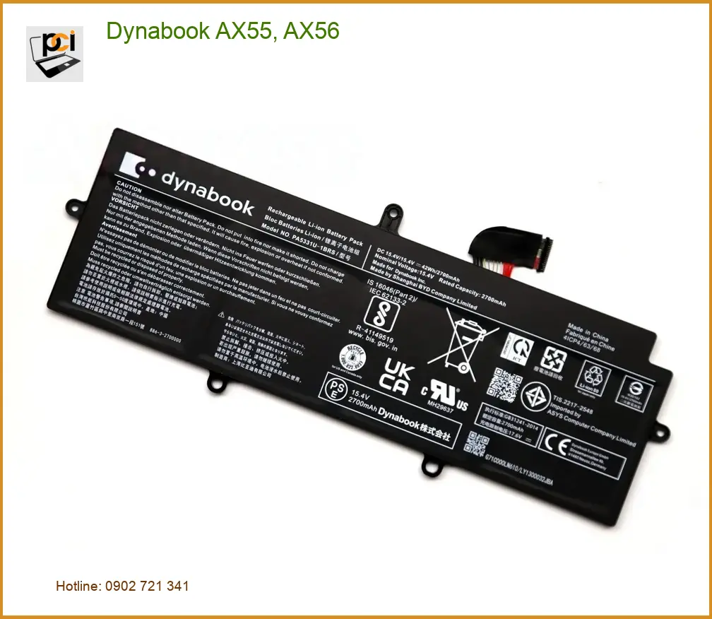 Pin Laptop Dynabook AX55, AX56 - Thay Nhanh, Giá Rẻ TPHCM