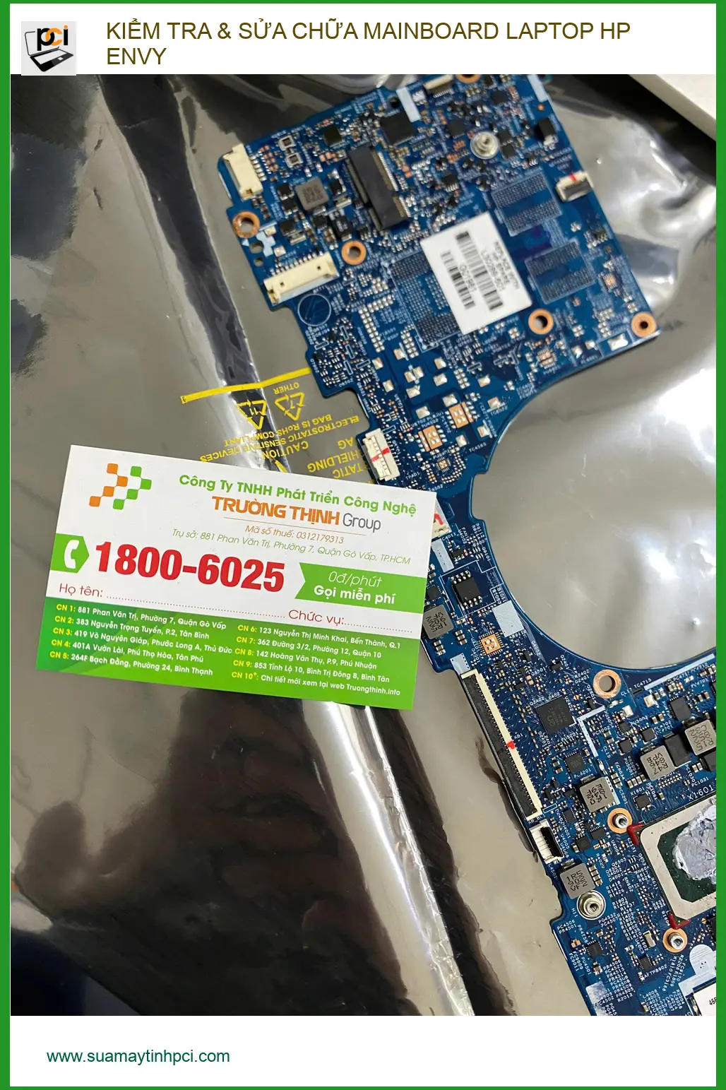 Anh Khoa ở Quận 12 tìm chỗ sửa mainboard laptop HP Envy lấy ngay