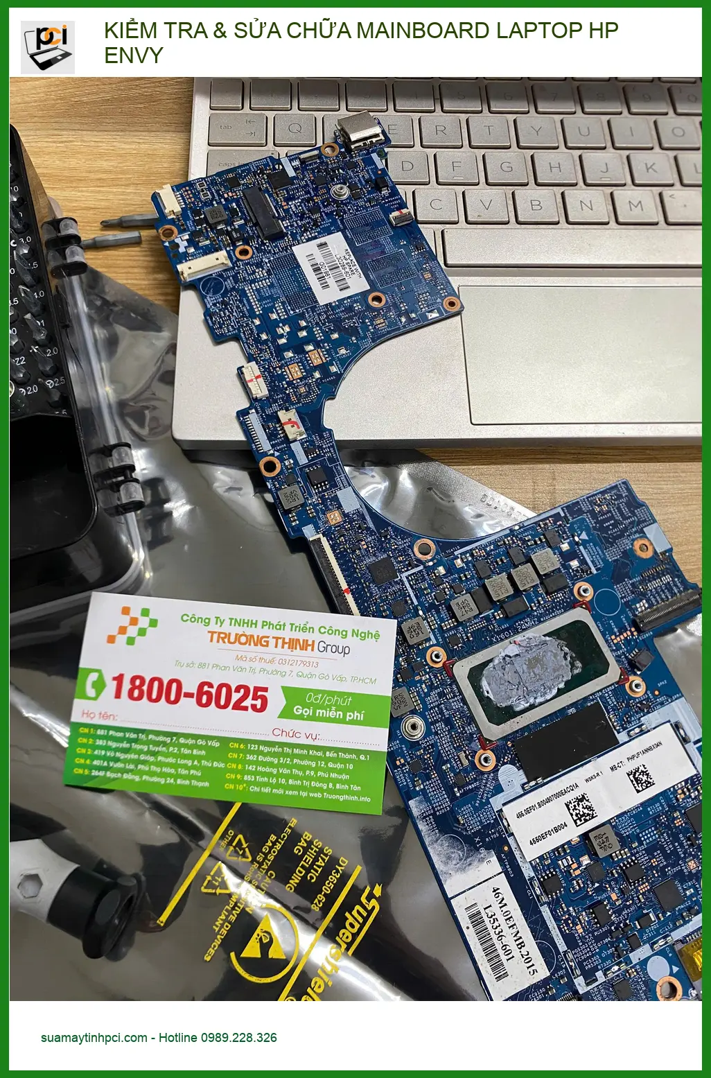 Anh Khoa ở Quận 12 tìm chỗ sửa mainboard laptop HP Envy lấy ngay ảnh thực tế 2