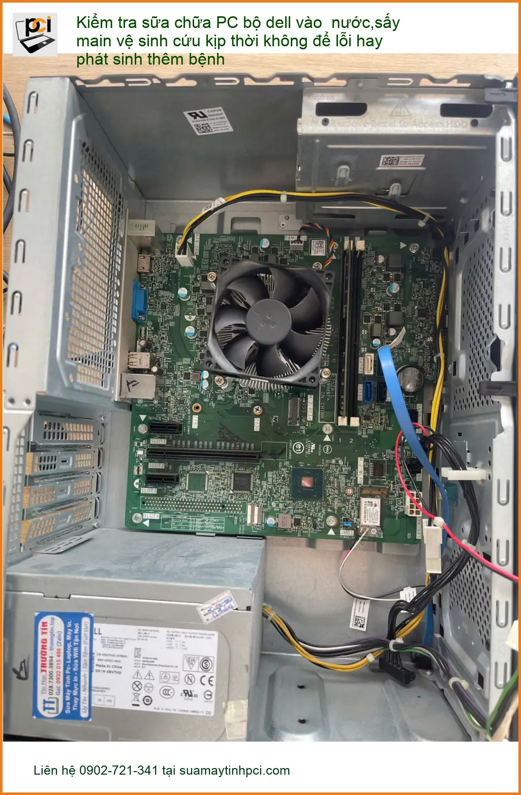 Chị Hằng lo PC bộ Dell vào nước Phú Nhuận: Trung tâm sửa chữa, sấy main uy tín ảnh thực tế 1