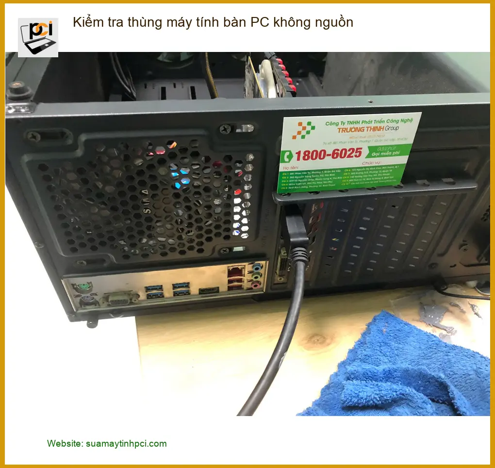 Chị Thanh chủ shop online cần kiểm tra PC không nguồn Quận Bình Tân ảnh thực tế 1