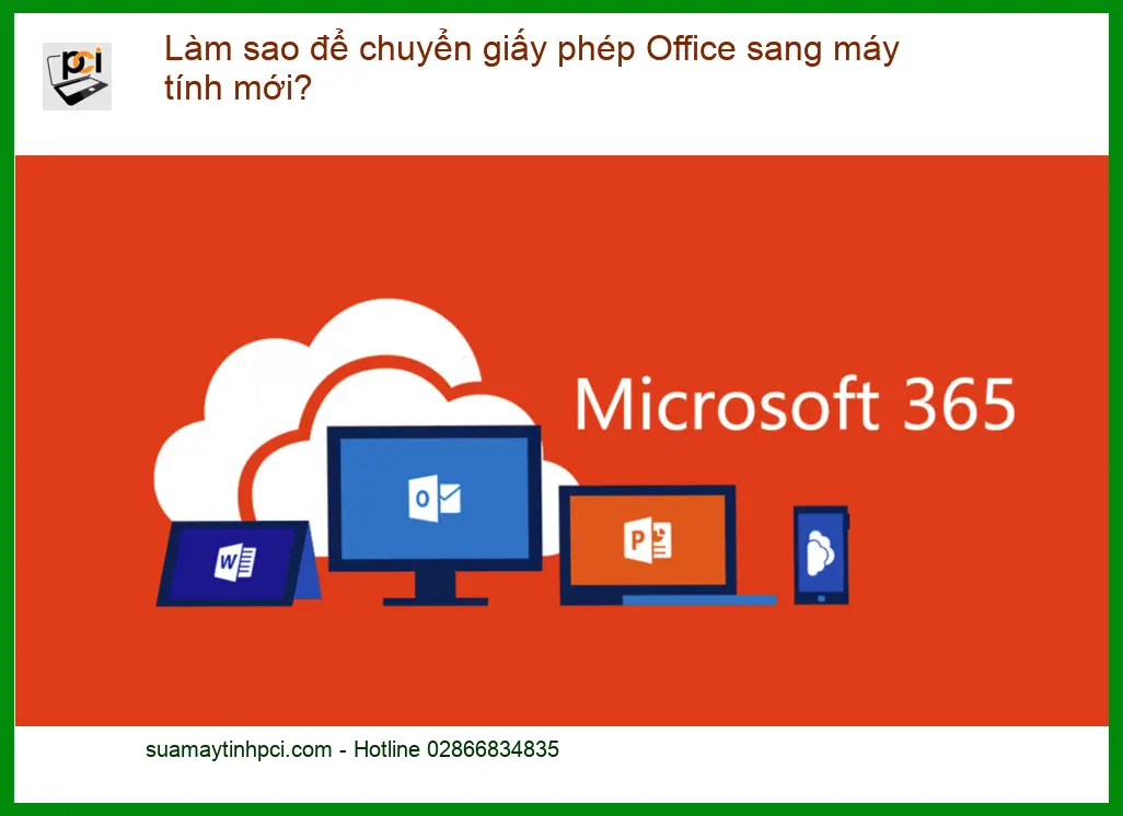 Văn phòng Làm sao chuyển giấy phép Office sang máy mới? – Kỹ thuật PCI