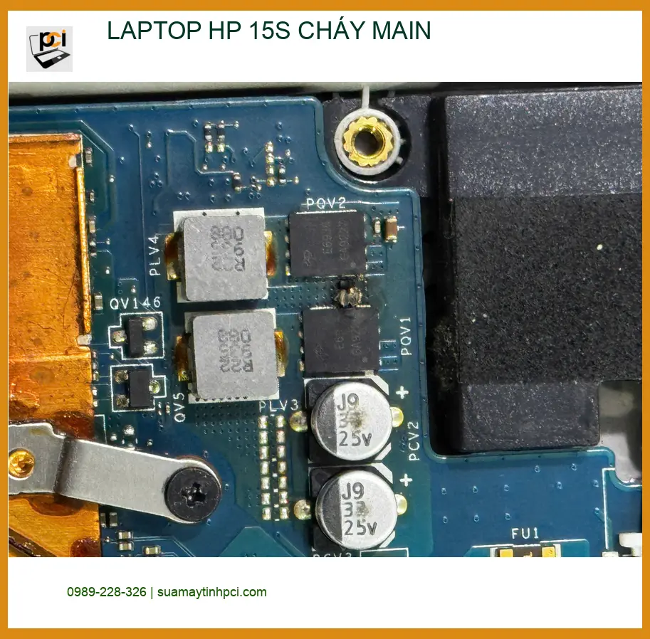 Tiệm khắc phục LAPTOP HP 15S CHÁY MAIN Quận 10: Câu chuyện anh Bảo ảnh thực tế 1