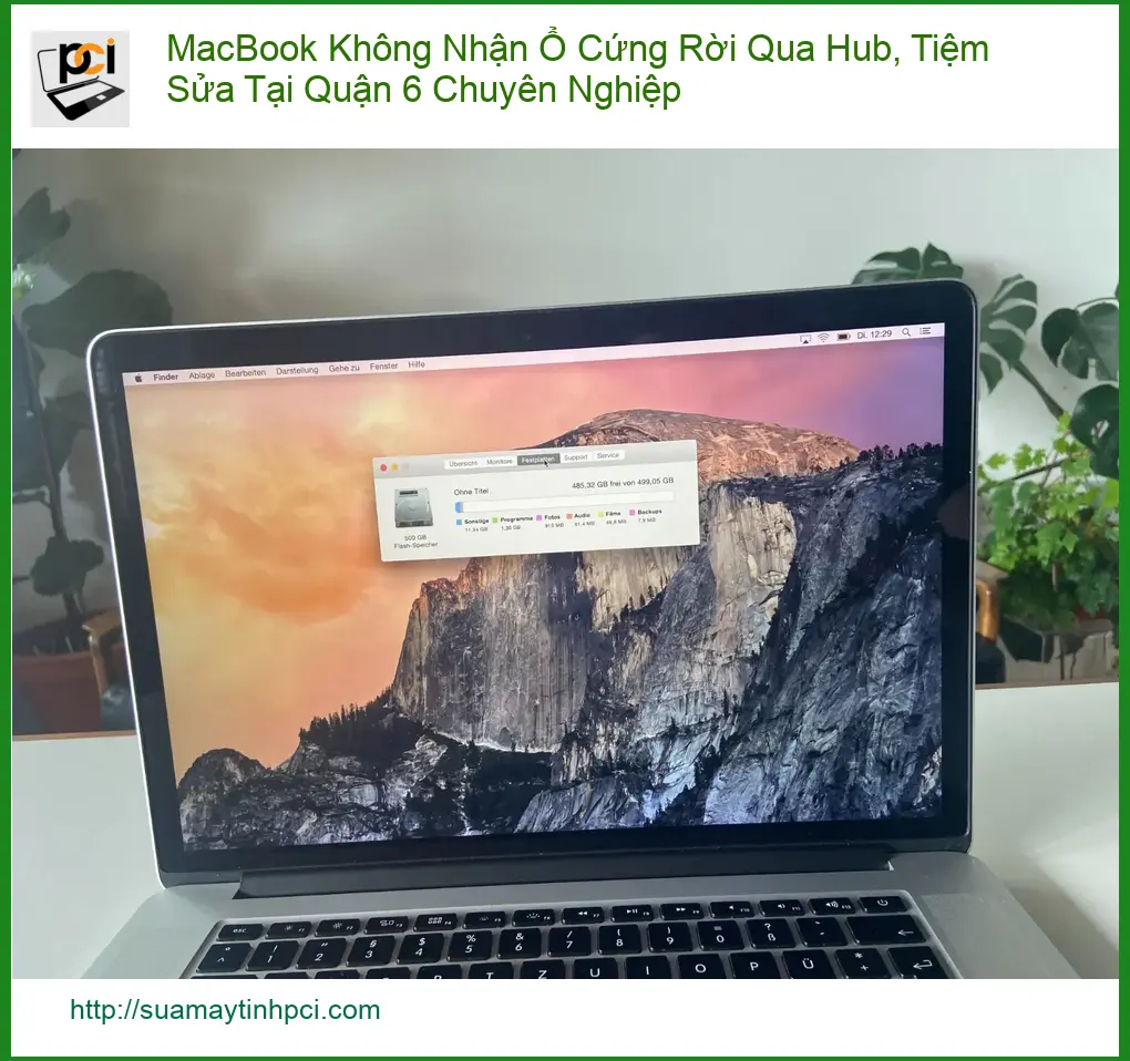 Sửa Macbook không nhận ổ cứng rời qua Hub – Tiệm Quận 6 uy tín