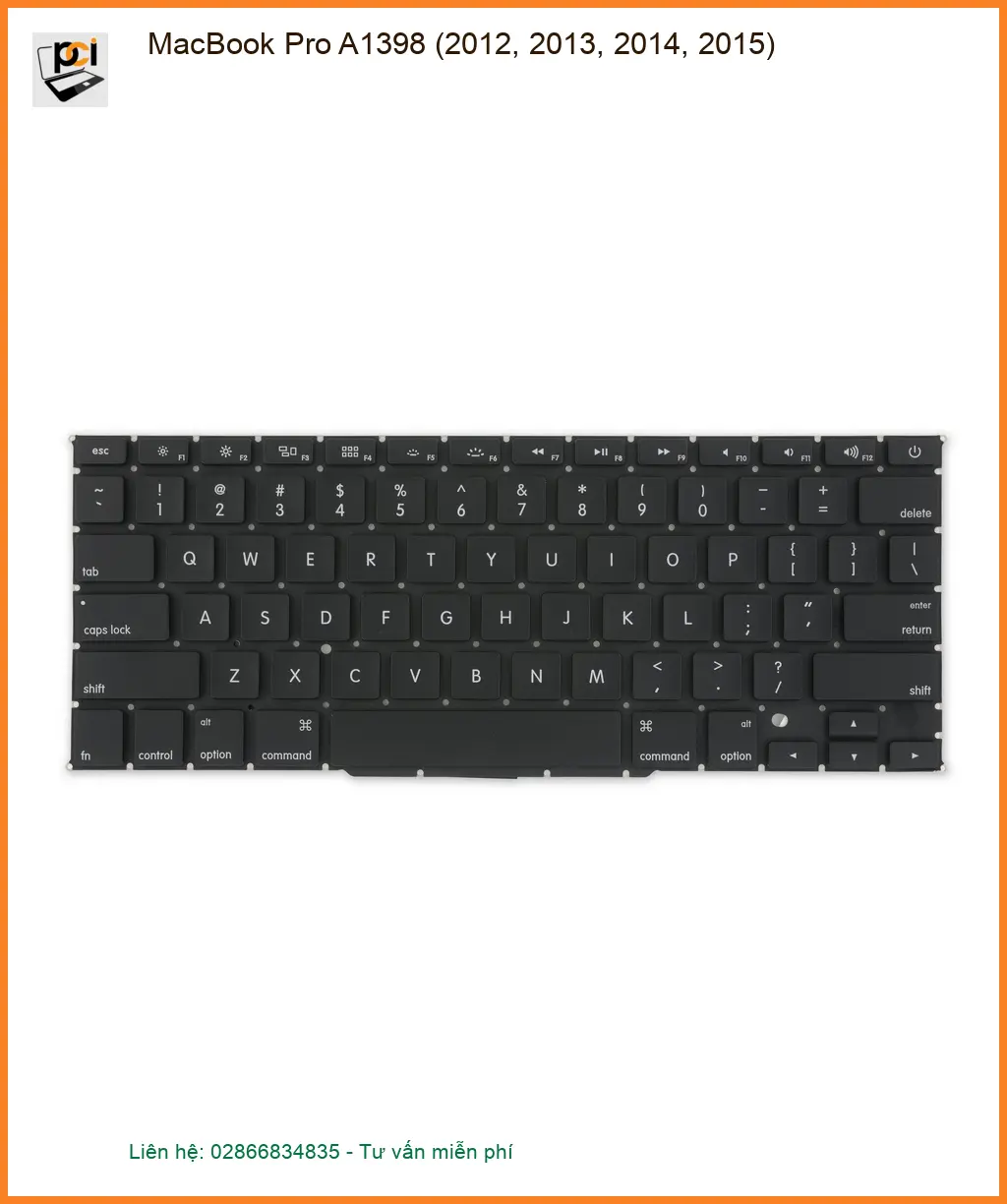 Bàn phím Laptop APPLE MacBook Pro A1398 - Thay Nhanh - Giá Rẻ TPHCM