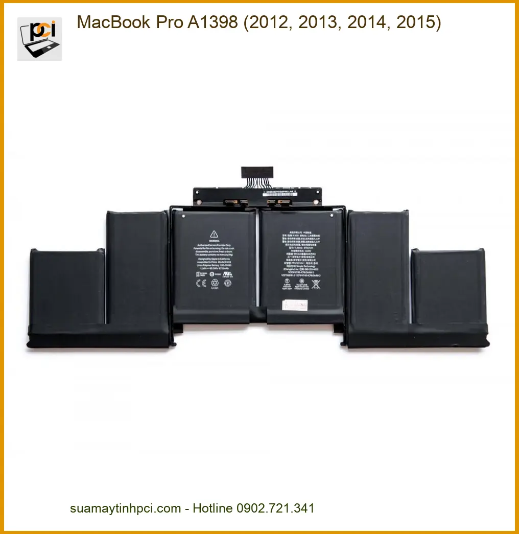 Pin Laptop APPLE MacBook Pro A1398 - Thay Lấy Liền, Giá Rẻ TPHCM