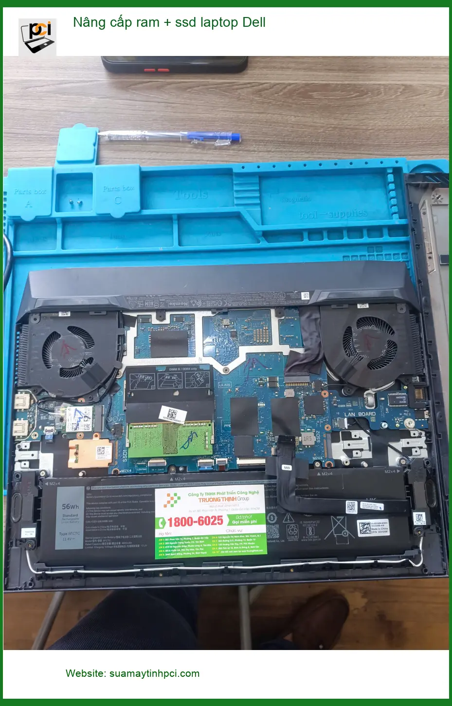 Anh Khôi thiết kế đồ họa ở Quận Tân Phú hài lòng nâng cấp ram + ssd laptop Dell