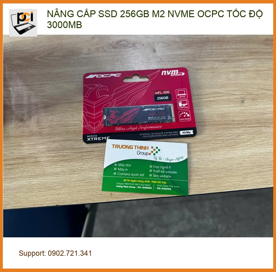 Dịch vụ nâng cấp SSD 256GB M2 NVME OCPC Quận 10 - Anh Tùng lập trình viên ảnh thực tế 1