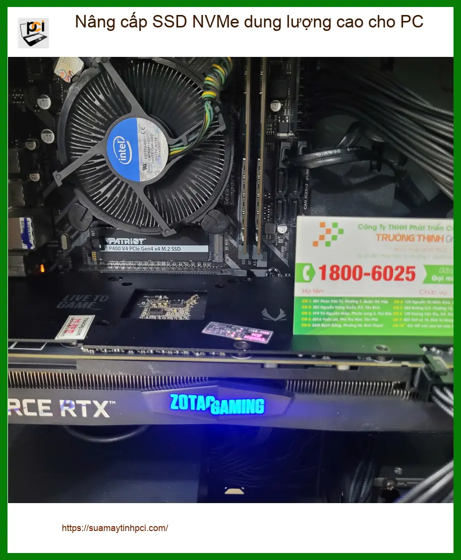 Chị Thu ở Tân Bình nâng cấp SSD NVMe PC – Dịch vụ nhanh, giá tốt