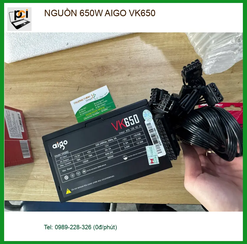 Chị Hà chuyên gia IT cần dịch vụ thay NGUỒN 650W AIGO VK650 Quận 10 lấy ngay ảnh thực tế 1