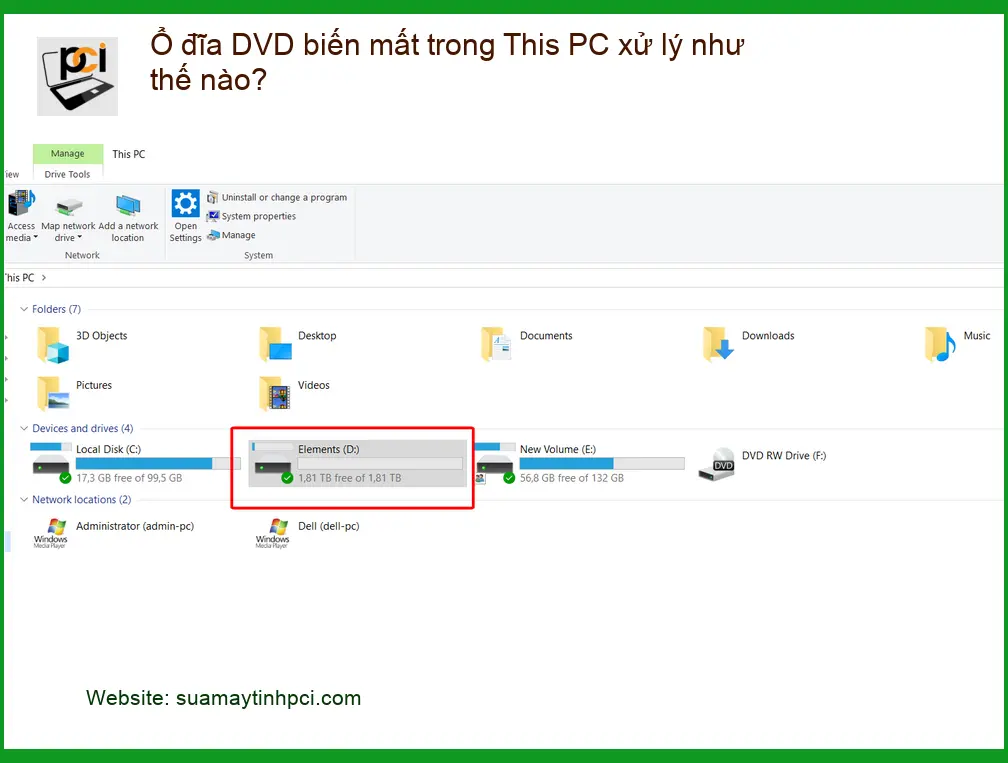 Thủ thuật Phần mềm Ổ đĩa DVD biến mất trong This PC – Cách tự xử lý tại nhà