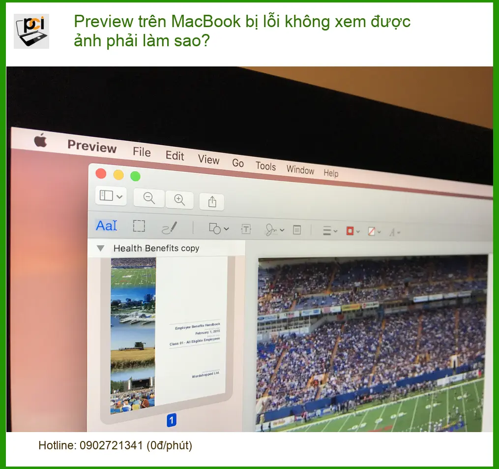 Macbook Preview trên MacBook bị lỗi không xem ảnh – Địa chỉ sửa uy tín