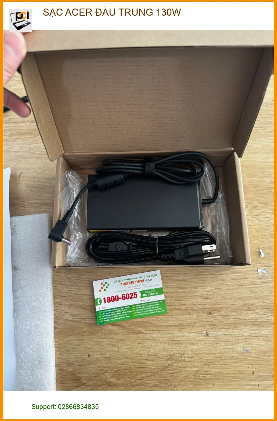 Anh Phúc nhân viên tìm cửa hàng sạc Acer đầu trung 130W Quận 10 giá rẻ