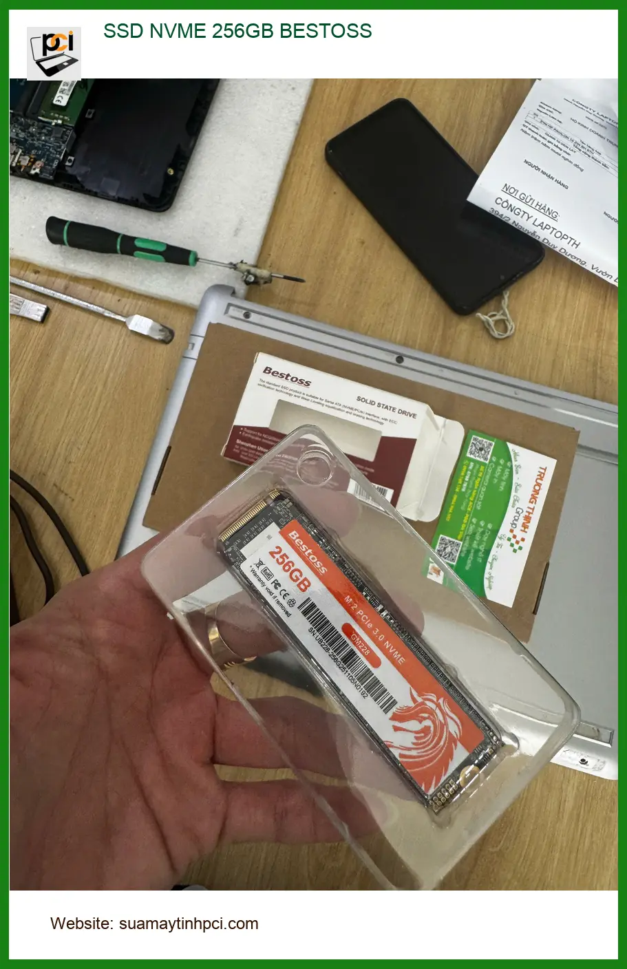 Cô Hạnh tìm chỗ mua SSD NVME 256GB BESTOSS Quận 10 - review cửa hàng uy tín ảnh thực tế 2