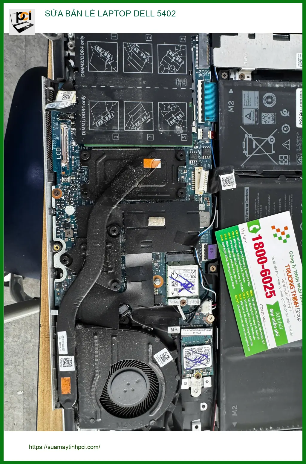 Anh Quân sinh viên tìm dịch vụ sửa bản lề laptop Dell 5402 Quận 10 ảnh thực tế 2