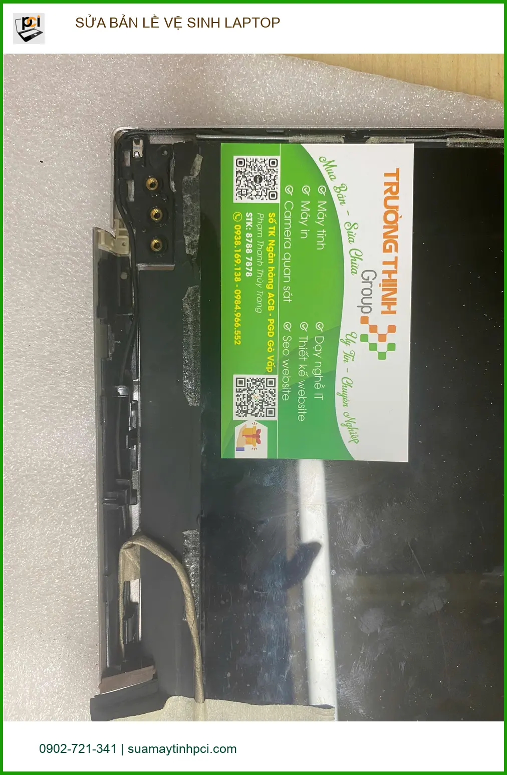 Chú Phúc kỹ sư lo lắng - Sửa bản lề vệ sinh laptop Quận Gò Vấp lấy liền ảnh thực tế 1