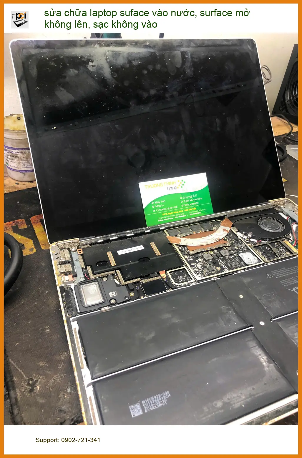 Anh Trực kiến trúc sư sửa chữa surface vào nước, không lên ở Quận Bình Thạnh ảnh thực tế 2