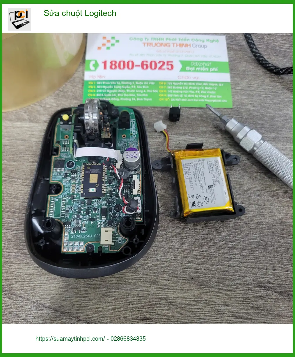 Chị Hà nhân viên văn phòng sửa chuột Logitech Quận Tân Bình bị trôi con lăn ảnh thực tế 2