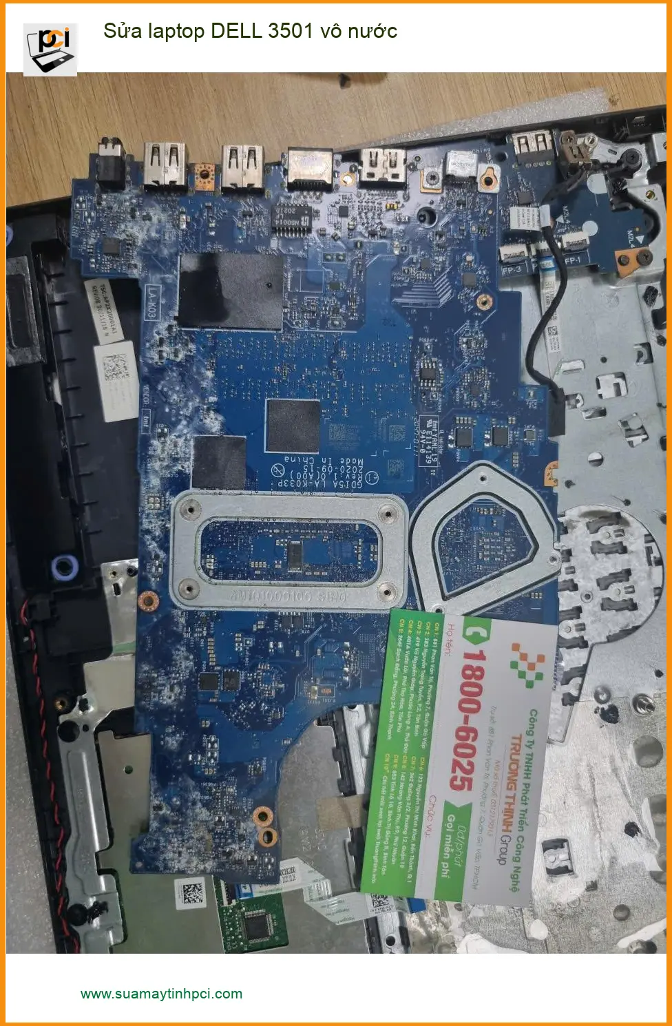 Dịch vụ sửa laptop DELL 3501 vô nước Quận Bình Tân - Chú Cường cứu dữ liệu ảnh thực tế 1