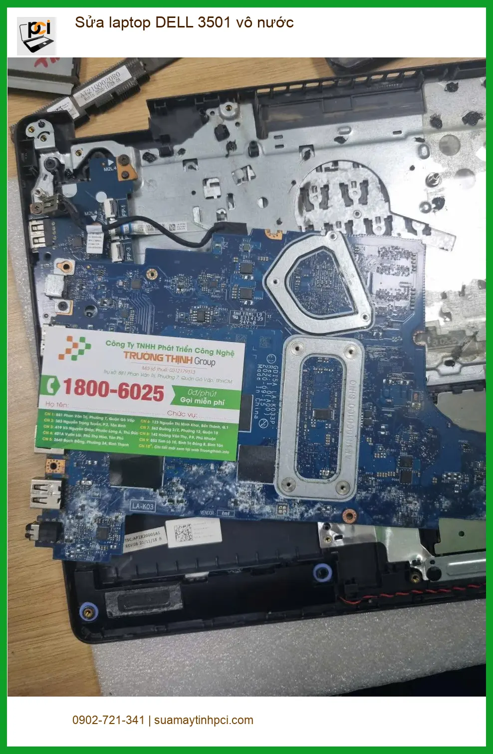 Dịch vụ sửa laptop DELL 3501 vô nước Quận Bình Tân - Chú Cường cứu dữ liệu ảnh thực tế 2