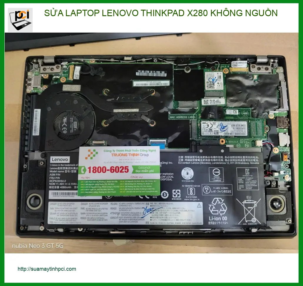 Chị Thanh giảng viên tìm trung tâm sửa Laptop Lenovo Thinkpad X280 không nguồn ở Quận 9