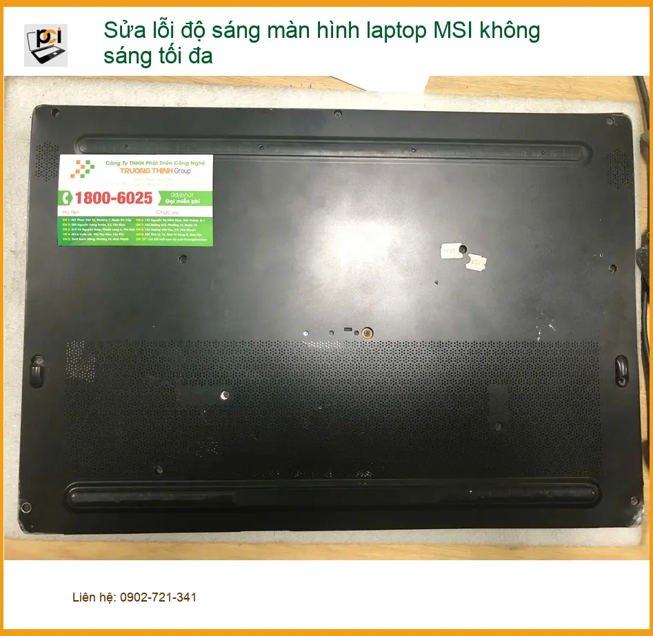 Anh Phúc kiến trúc sư Quận Bình Tân sửa lỗi độ sáng màn hình laptop MSI ảnh thực tế 2