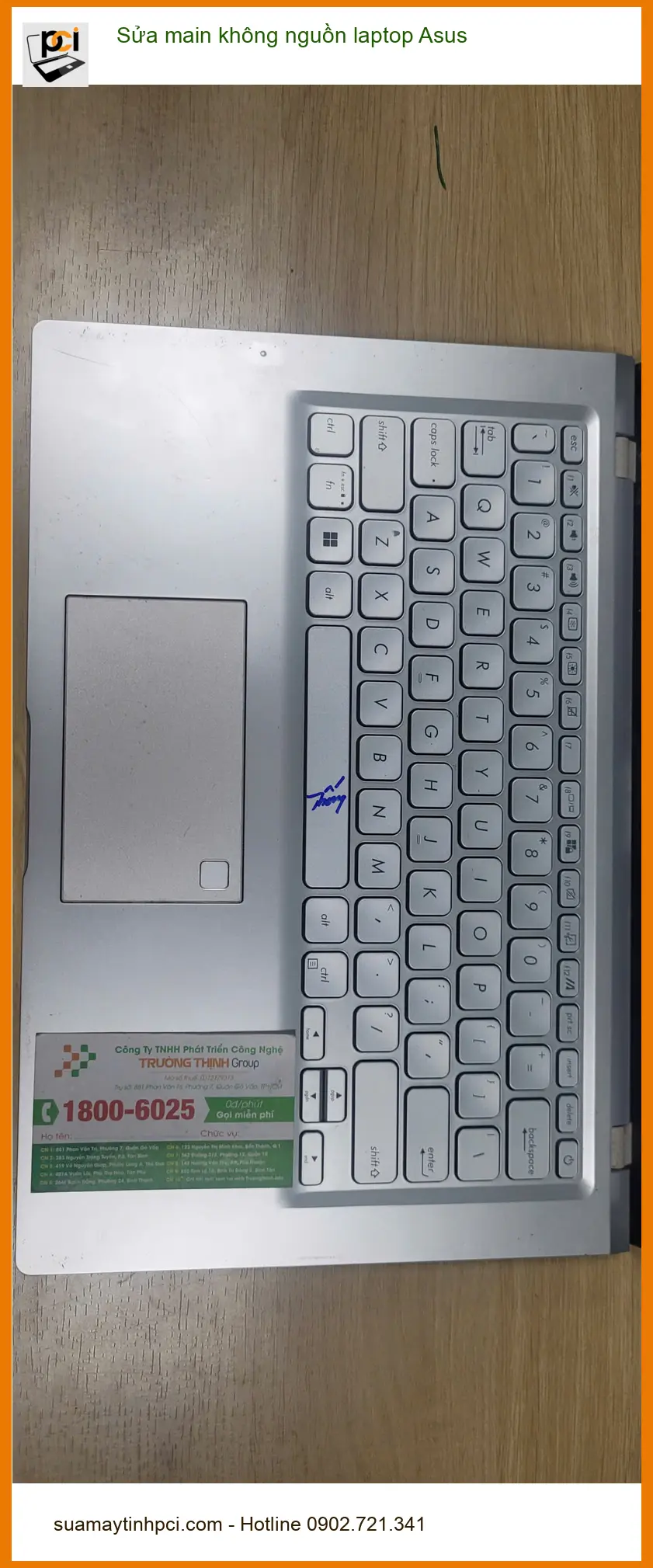 Bạn Đăng lập trình viên tìm chỗ sửa main không nguồn laptop Asus Quận Bình Tân