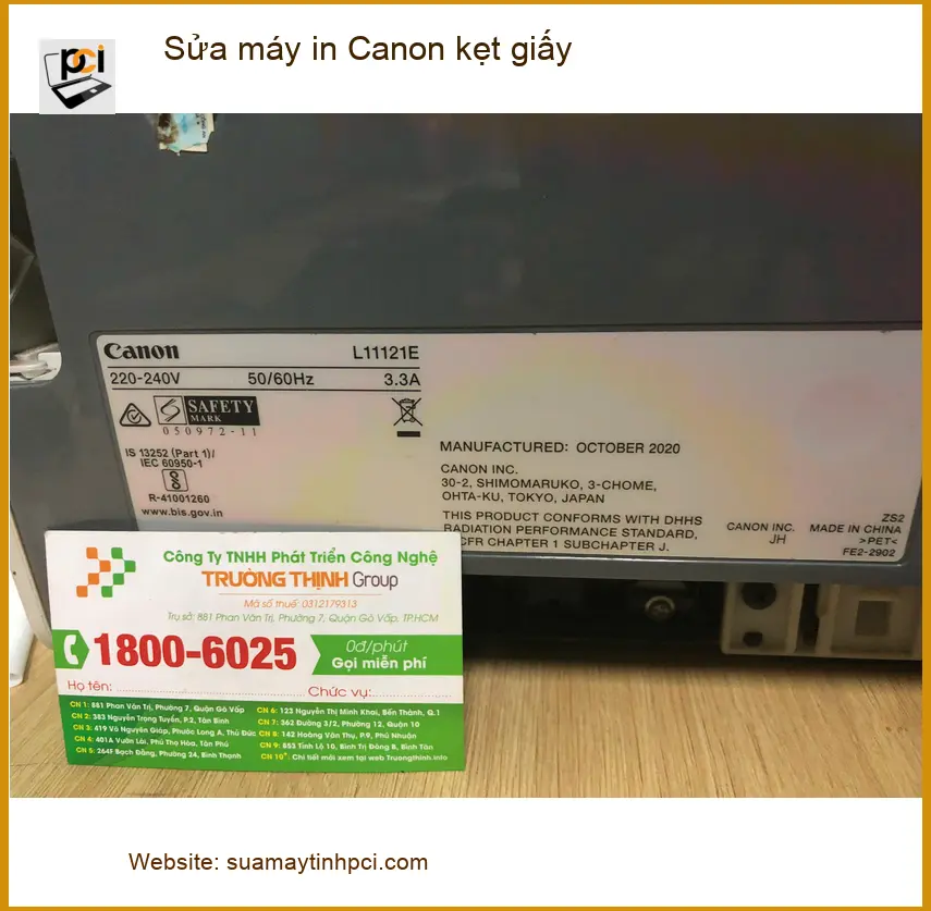 Anh Minh lo lắng tìm chỗ sửa máy in Canon kẹt giấy Quận Bình Tân uy tín