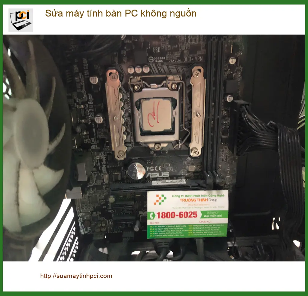 Chị Thủy chuyên viên kế toán tìm sửa máy tính bàn PC không nguồn Quận Bình Tân ảnh thực tế 2