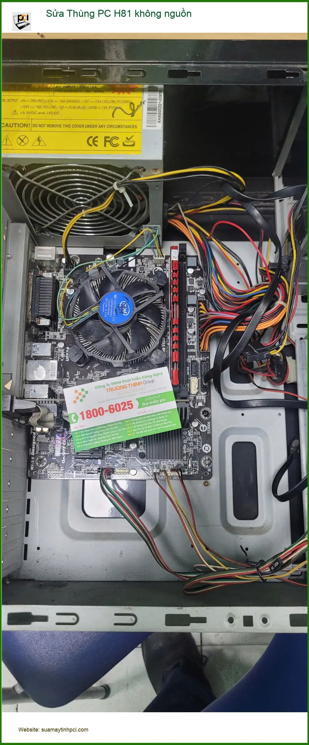 Chị Phương lo lắng - Trung tâm sửa Thùng PC H81 không nguồn Quận Bình Tân uy tín ảnh thực tế 1