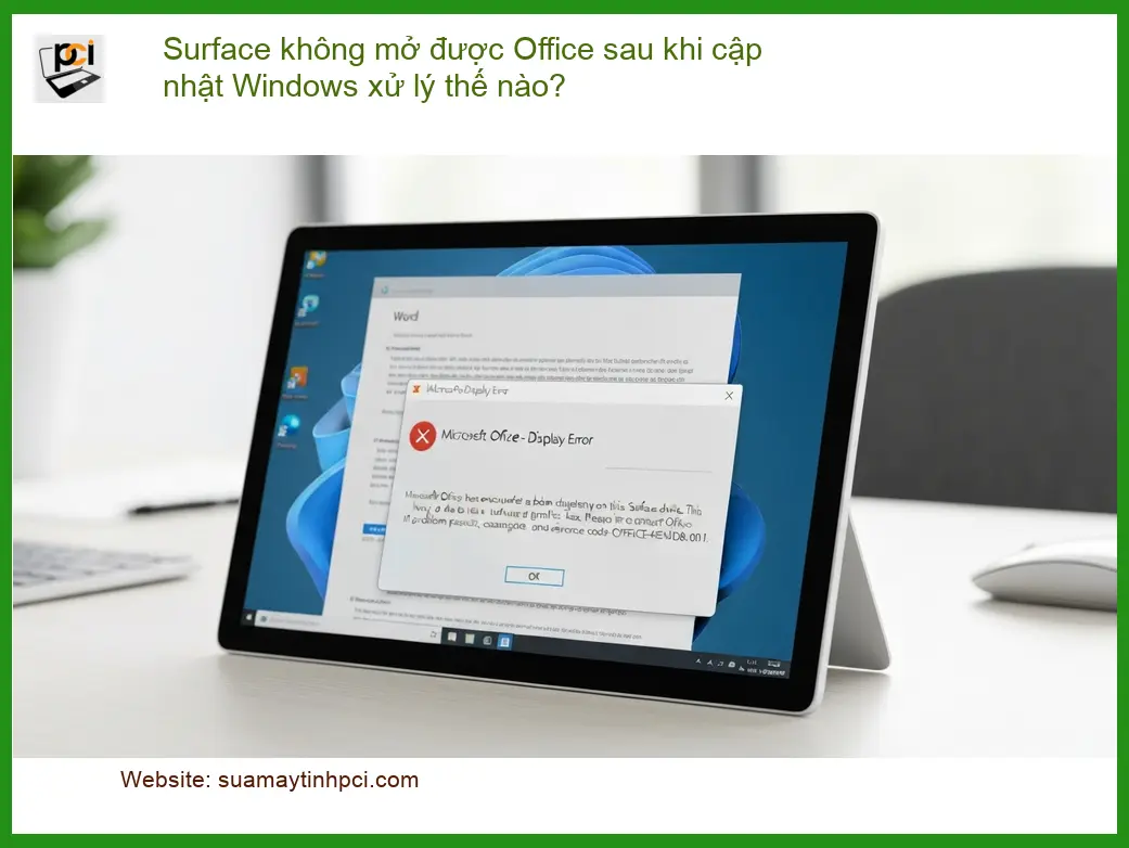 Surface không mở được Office sau cập nhật Windows – Trung tâm hỗ trợ TPHCM