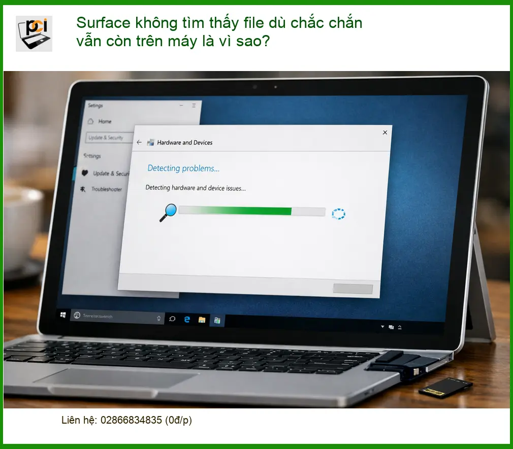 Surface không tìm thấy file dù còn trên máy? – Trung tâm sửa uy tín TPHCM