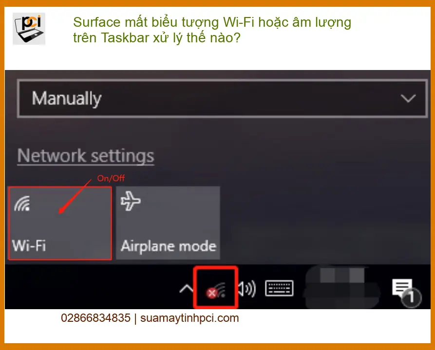 Surface mất biểu tượng Wi-Fi/âm lượng Taskbar xử lý? – Địa điểm sửa uy tín