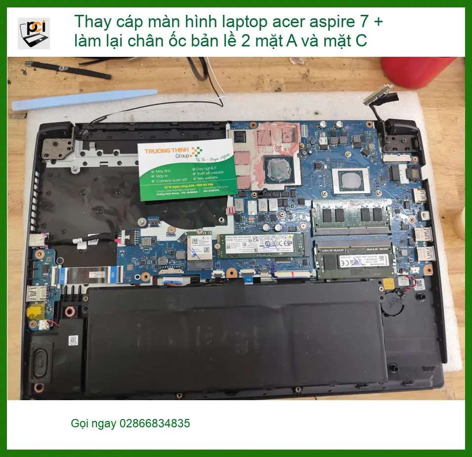 Anh Minh thay cáp màn hình Acer Aspire 7 và sửa bản lề ở Phú Nhuận ảnh thực tế 1