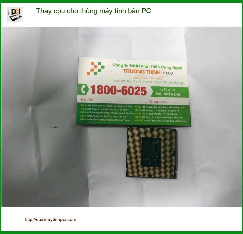 Chị Mai tìm chỗ thay CPU PC cũ cho thùng máy tính bàn ở Quận Bình Tân