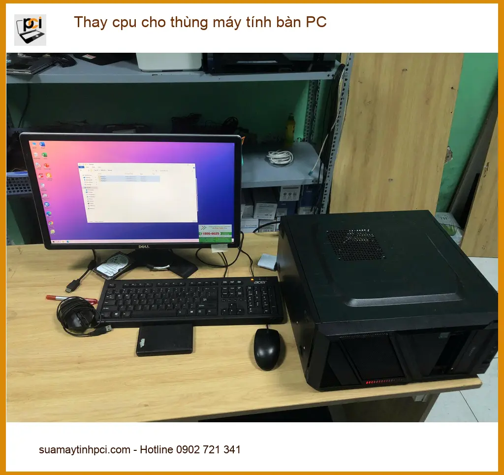 Chị Mai tìm chỗ thay CPU PC cũ cho thùng máy tính bàn ở Quận Bình Tân ảnh thực tế 1