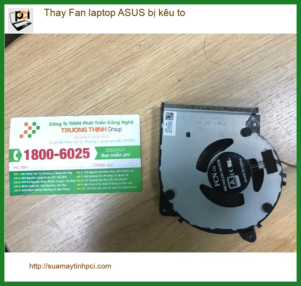 Trung tâm thay Fan laptop ASUS bị kêu to Quận Bình Tân - Chị Thảo làm việc online uy tín ảnh thực tế 1
