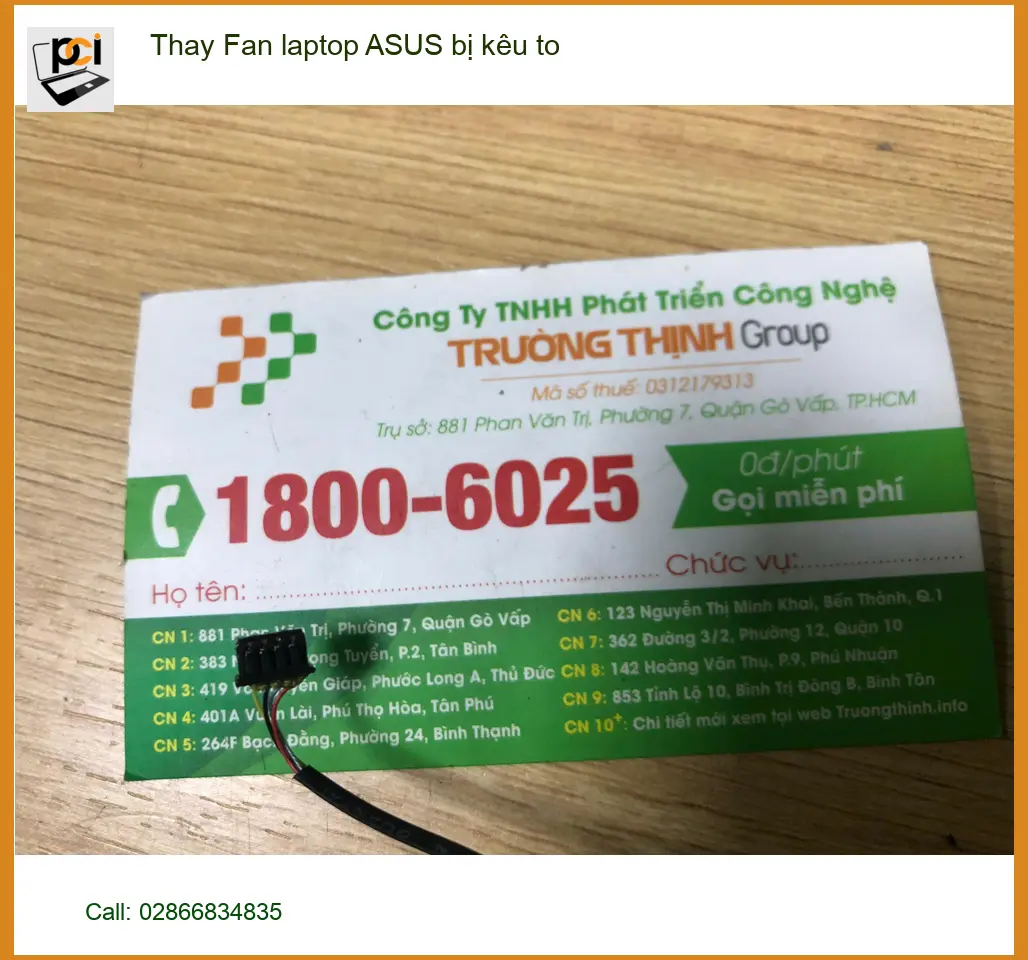 Trung tâm thay Fan laptop ASUS bị kêu to Quận Bình Tân - Chị Thảo làm việc online uy tín ảnh thực tế 2