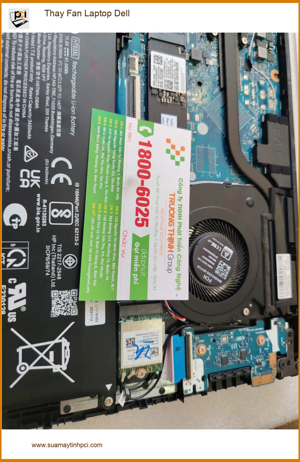 Chú Cường kế toán viên review dịch vụ Thay Fan Laptop Dell Quận 7 - Uy tín ảnh thực tế 2
