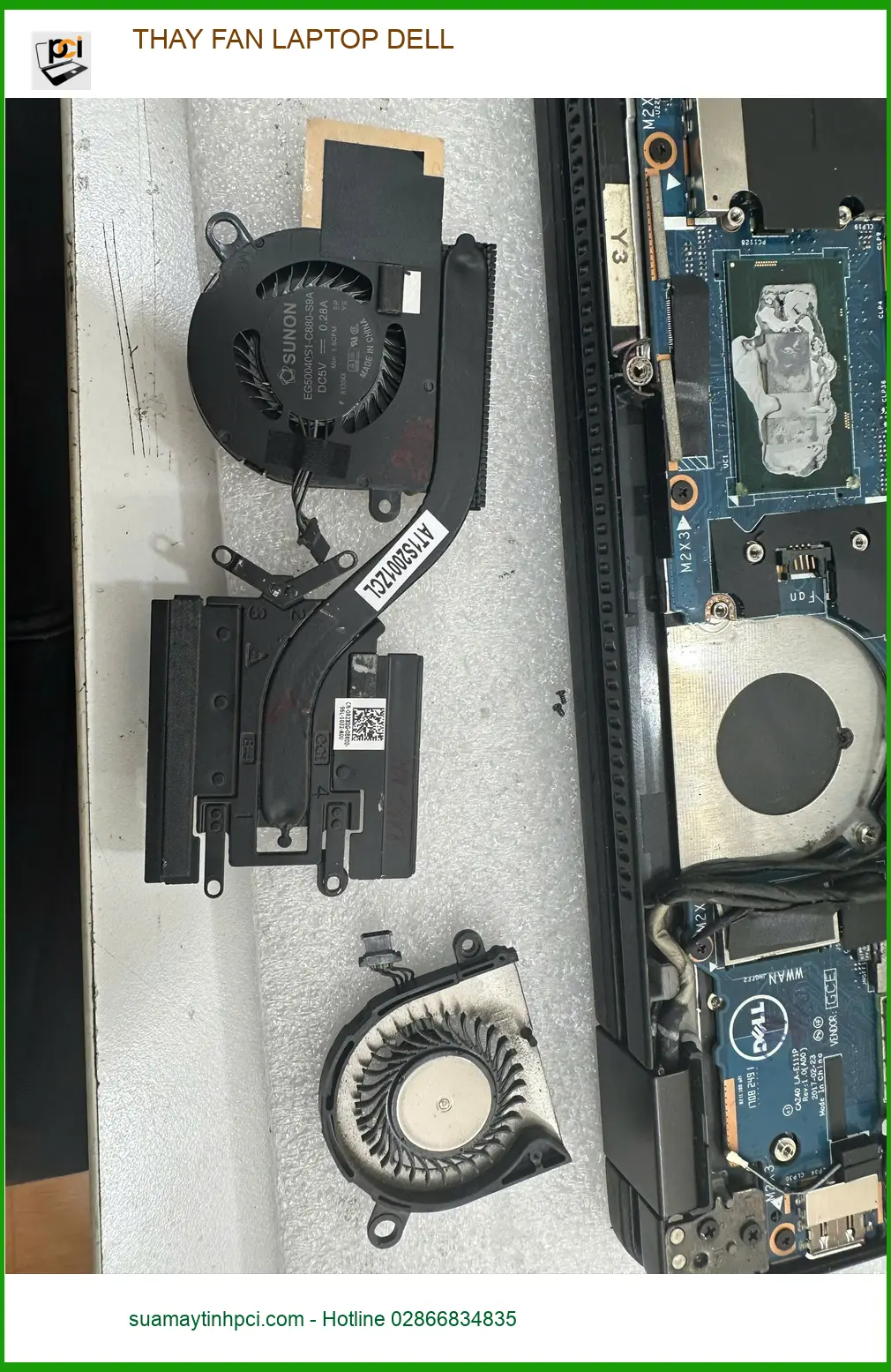 Anh Khoa kỹ sư xây dựng tìm chỗ thay fan laptop Dell ở Quận Gò Vấp ảnh thực tế 1