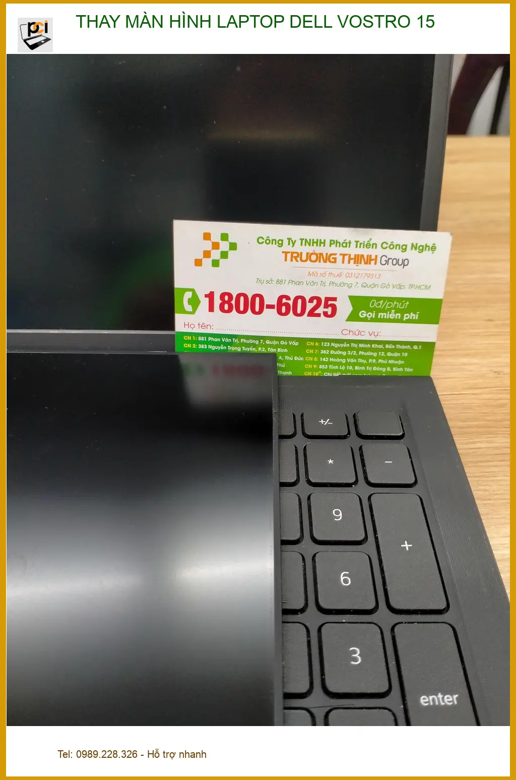 Chị Trâm ở Quận 12 review ca thay màn hình laptop Dell Vostro 15 lấy liền
