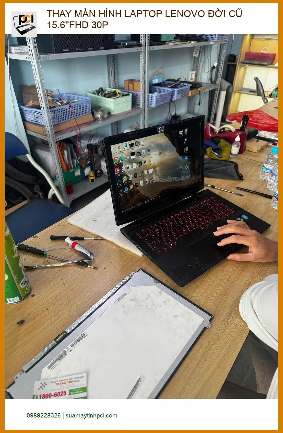 Cô Lan Anh cần thay màn hình laptop Lenovo 15.6
