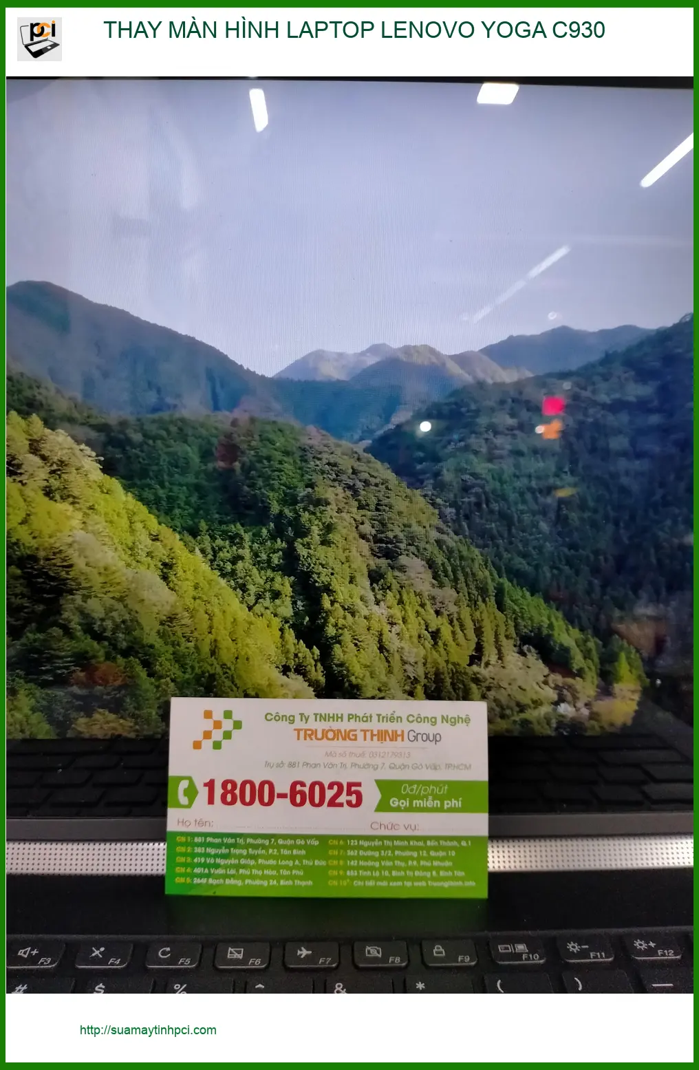 Chị Vy marketing thay màn hình laptop Lenovo Yoga C930 Quận 12 lấy liền ảnh thực tế 1