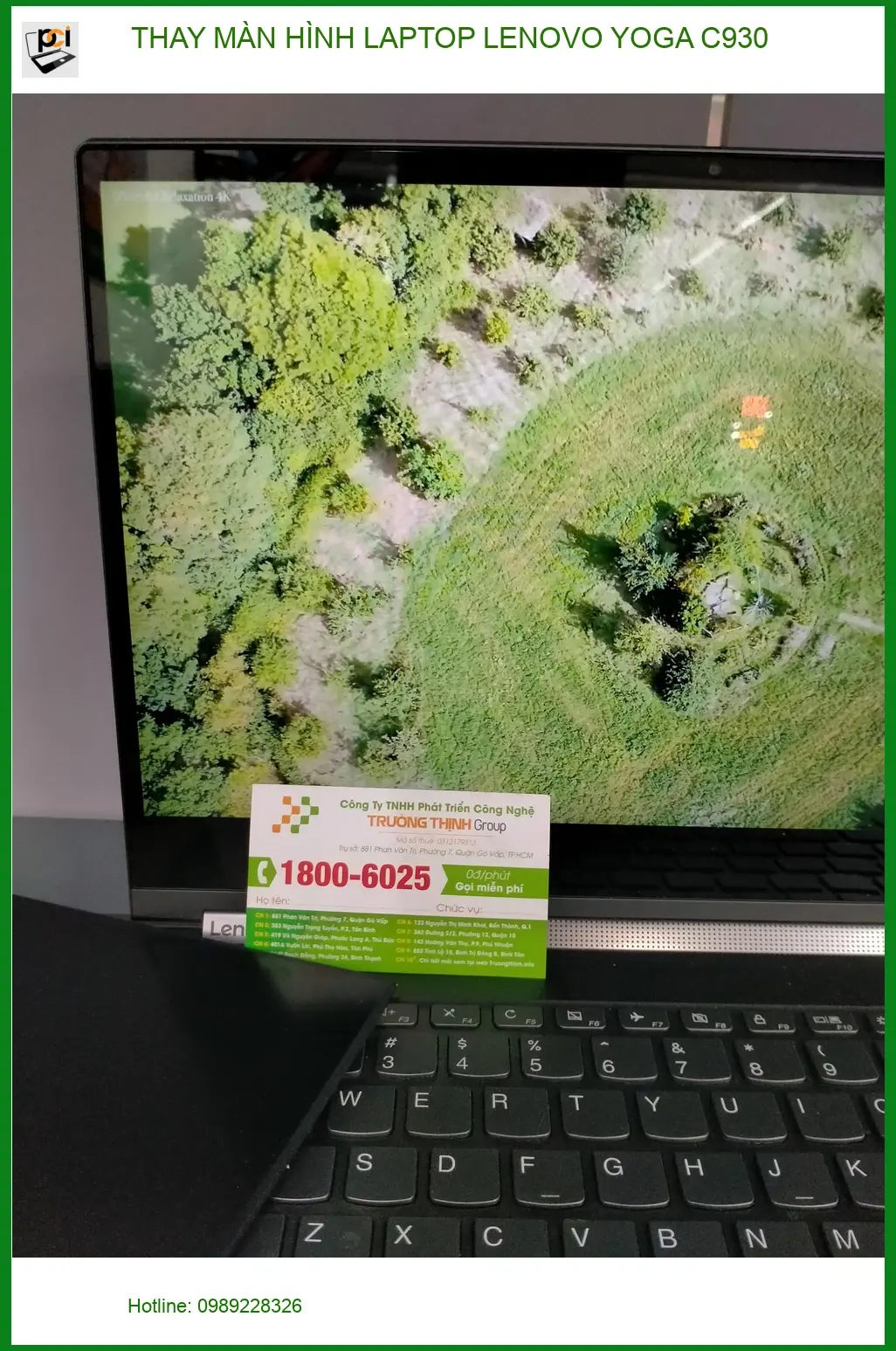 Chị Vy marketing thay màn hình laptop Lenovo Yoga C930 Quận 12 lấy liền ảnh thực tế 2