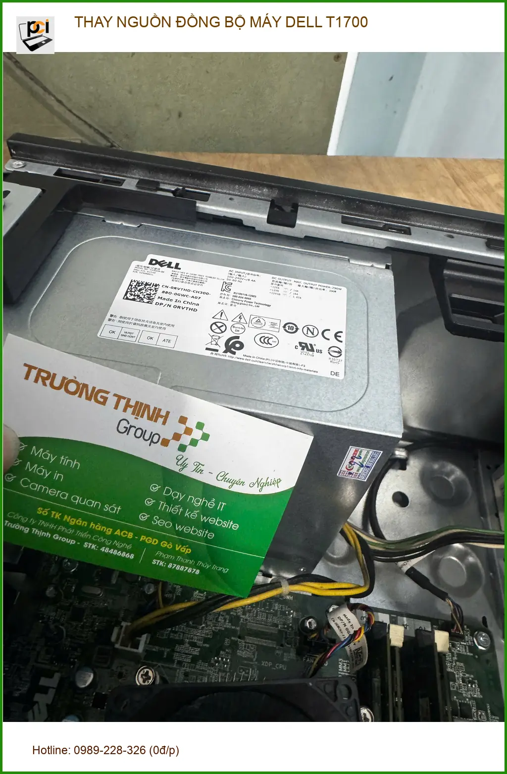 Mất nguồn Dell T1700 gấp – Anh Minh thay nguồn đồng bộ Quận 10 lấy liền