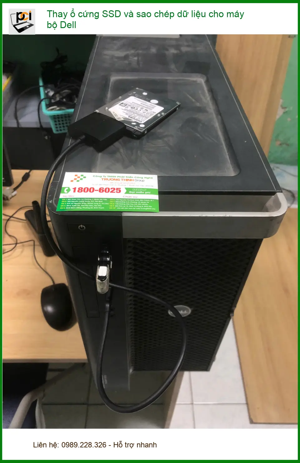Anh Khoa kinh doanh online Quận Bình Tân cần thay SSD và sao chép dữ liệu máy bộ Dell