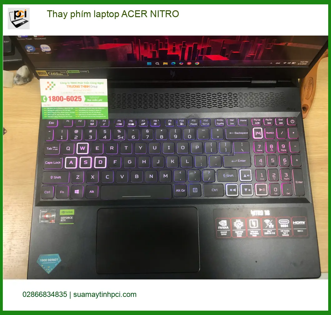 Thay phím laptop ACER NITRO Quận Bình Tân lấy liền - Review Cô Thanh nhà văn ảnh thực tế 1
