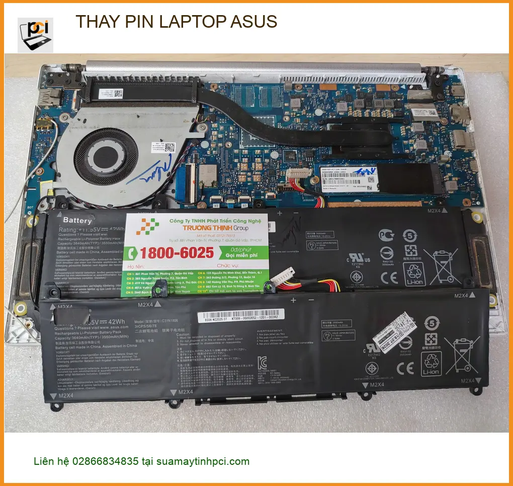 Chị Thanh - chuyên viên marketing cần thay pin laptop ASUS Quận Gò Vấp ảnh thực tế 1